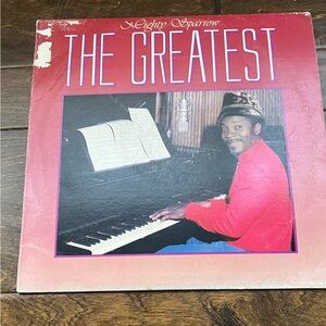 Vintage Music Album Cover with Red and Pink